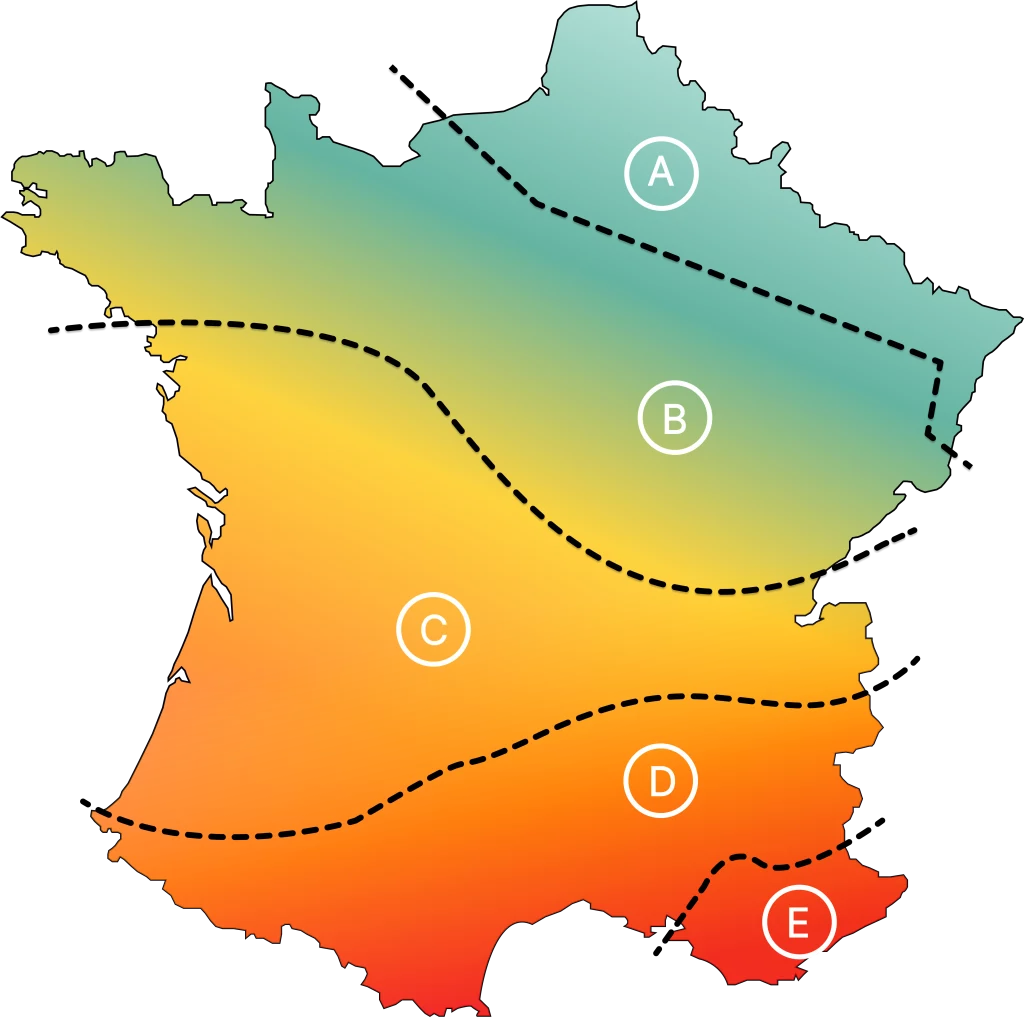 Carte irradiation solaire France