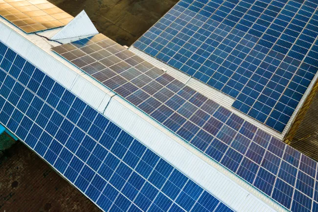 blue photovoltaic solar panels mounted on industri 2022 02 11 19 25 22 utc